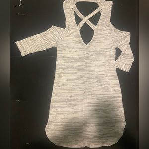 Soprano XS Mini sweater dress cross neck